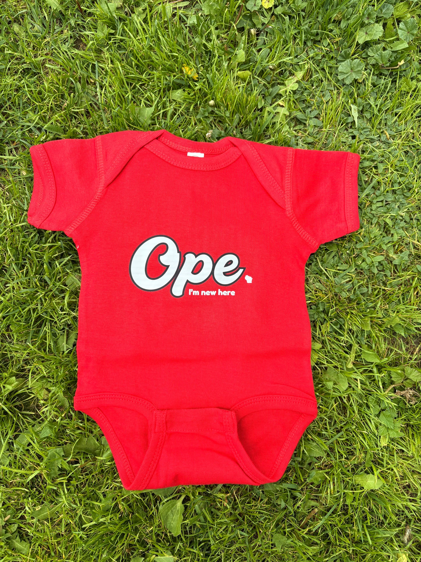 Ope. Baby Onesie (Red)