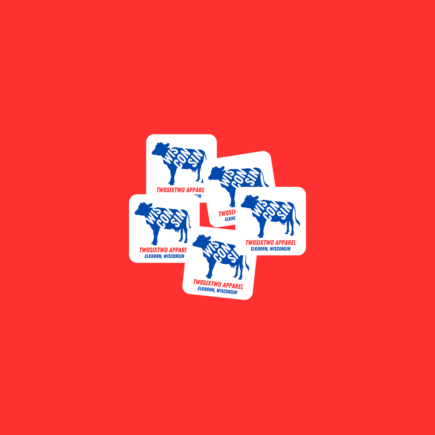 TwoSixTwo Wisconsin Sticker-Bulk Packs