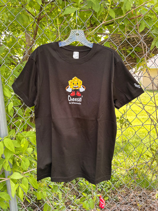 Cheesin' in Wisconsin T-Shirt (Black)