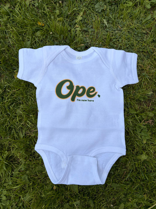 Ope. Baby Onesie (White)